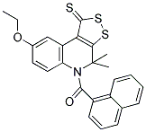 (8-ETHOXY-4,4-DIMETHYL-1-THIOXO-1H-[1,2]DITHIOLO[3,4-C]QUINOLIN-5(4H)-YL)(NAPHTHALEN-1-YL)METHANONE 结构式