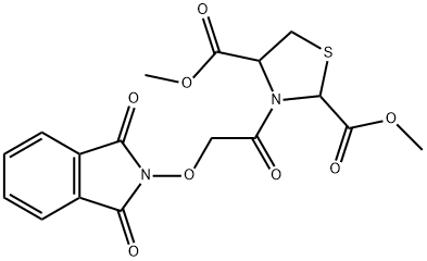 DIMETHYL 3-(2-[(1,3-DIOXO-1,3-DIHYDRO-2H-ISOINDOL-2-YL)OXY]ACETYL)-1,3-THIAZOLANE-2,4-DICARBOXYLATE 结构式