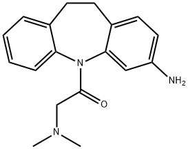 1-(3-AMINO-10,11-DIHYDRO-DIBENZO[B,F]AZEPIN-5-YL)-2-DIMETHYLAMINO-ETHANONE 结构式
