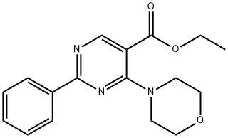 ETHYL 4-MORPHOLINO-2-PHENYL-5-PYRIMIDINECARBOXYLATE 结构式