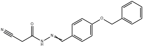 (E)-N'-(4-(苄氧基)亚苄基)-2-氰基乙酰肼 结构式