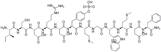 L-ILE-SER-ASP-ARG-ASP-TYR(SO3H)-MET-GLY-TRP-MET-ASP-PHE-NH2 结构式