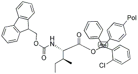 FMOC-ILE-2-CL-TRT RESIN 结构式