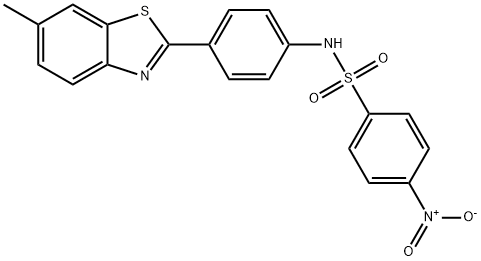 (4-(6-METHYLBENZOTHIAZOL-2-YL)PHENYL)((4-NITROPHENYL)SULFONYL)AMINE 结构式