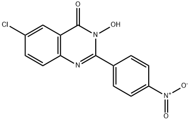 6-CHLORO-3-HYDROXY-2-(4-NITROPHENYL)-4(3H)-QUINAZOLINONE 结构式