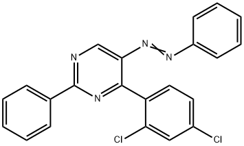 4-(2,4-DICHLOROPHENYL)-2-PHENYL-5-(2-PHENYLDIAZENYL)PYRIMIDINE 结构式