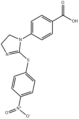 4-(2-[(4-Nitrophenyl)sulfanyl]-4,5-dihydro-1H-imidazol-1-yl)benzenecarboxylic acid 结构式
