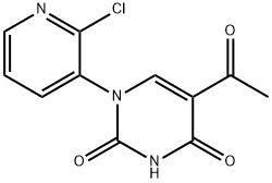 5-乙酰基-1-(2-氯-3-吡啶基)-2,4(1H,3H)-嘧啶二酮 结构式