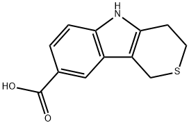 1,3,4,5-四氢噻喃并[4,3-b]吲哚-8-羧酸 结构式