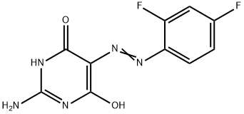 2-AMINO-5-[2-(2,4-DIFLUOROPHENYL)DIAZENYL]-4,6-PYRIMIDINEDIOL 结构式