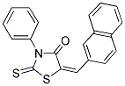 (5E)-5-(2-NAPHTHYLMETHYLENE)-3-PHENYL-2-THIOXO-1,3-THIAZOLIDIN-4-ONE 结构式