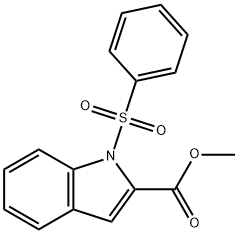 METHYL 1-(PHENYLSULFONYL)-1H-INDOLE-2-CARBOXYLATE 结构式