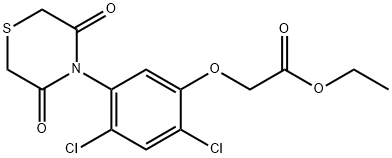 Ethyl 2-[2,4-dichloro-5-(3,5-dioxo-1,4-thiazinan-4-yl)phenoxy]acetate 结构式