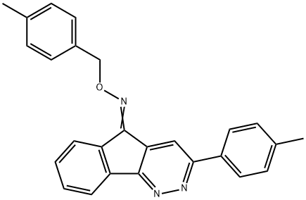 3-(4-METHYLPHENYL)-5H-INDENO[1,2-C]PYRIDAZIN-5-ONE O-(4-METHYLBENZYL)OXIME 结构式