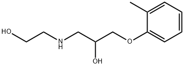 1-((2-羟乙基)氨基)-3-(邻甲苯氧基)丙-2-醇 结构式