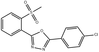 2-(4-氯苯基)-5-[2-(甲砜基)苯基]-1,3,4-噁二唑 结构式