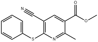 METHYL 5-CYANO-2-METHYL-6-(PHENYLSULFANYL)NICOTINATE 结构式