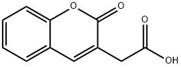 乙酸,2-(香豆素-3-基)- 结构式