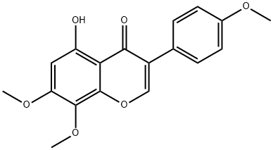 8-HYDROXYGENISTEIN-7,8,4'-TRIMETHYL ETHER 结构式