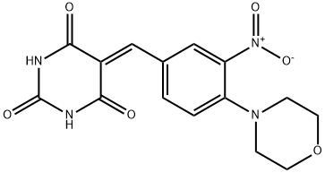 5-[(4-MORPHOLINO-3-NITROPHENYL)METHYLENE]-2,4,6(1H,3H,5H)-PYRIMIDINETRIONE 结构式