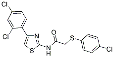 2-[(4-Chlorophenyl)sulfanyl]-N-[4-(2,4-dichlorophenyl)-1,3-thiazol-2-yl]acetamide 结构式