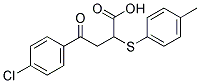 4-(4-CHLOROPHENYL)-2-[(4-METHYLPHENYL)SULFANYL]-4-OXOBUTANOIC ACID 结构式
