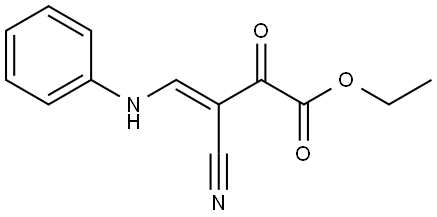 Ethyl 4-anilino-3-cyano-2-oxo-3-butenoate 结构式