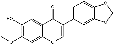 6-HYDROXY-7-METHOXY-3',4'-METHYLENEDIOXYISOFLAVONE 结构式