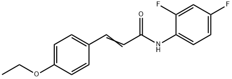 N-(2,4-DIFLUOROPHENYL)-3-(4-ETHOXYPHENYL)ACRYLAMIDE 结构式