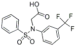 2-[(PHENYLSULFONYL)-3-(TRIFLUOROMETHYL)ANILINO]ACETIC ACID 结构式