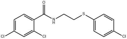 2,4-DICHLORO-N-(2-[(4-CHLOROPHENYL)SULFANYL]ETHYL)BENZENECARBOXAMIDE 结构式