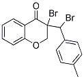 3-BROMO-3-[BROMO(4-METHYLPHENYL)METHYL]CHROMAN-4-ONE 结构式