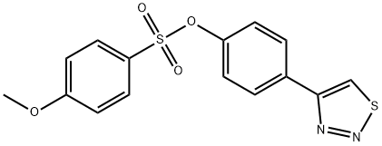 4-(1,2,3-THIADIAZOL-4-YL)PHENYL 4-METHOXYBENZENESULFONATE 结构式