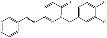 2-(3,4-DICHLOROBENZYL)-6-STYRYL-3(2H)-PYRIDAZINONE 结构式