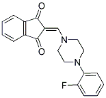 2-((4-(2-FLUOROPHENYL)PIPERAZINYL)METHYLENE)INDANE-1,3-DIONE 结构式