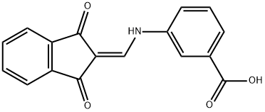 3-(((1,3-DIOXOINDAN-2-YLIDENE)METHYL)AMINO)BENZOIC ACID 结构式