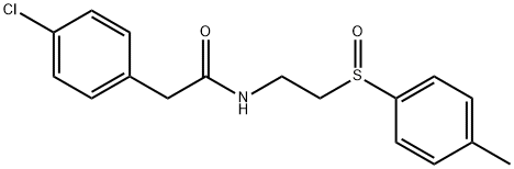 2-(4-CHLOROPHENYL)-N-(2-[(4-METHYLPHENYL)SULFINYL]ETHYL)ACETAMIDE 结构式