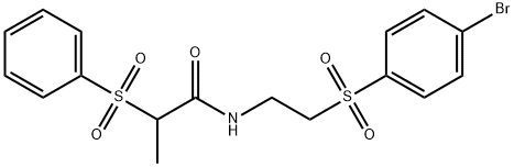 N-(2-[(4-BROMOPHENYL)SULFONYL]ETHYL)-2-(PHENYLSULFONYL)PROPANAMIDE 结构式