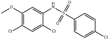4-CHLORO-N-(2,4-DICHLORO-5-METHOXYPHENYL)BENZENESULFONAMIDE 结构式