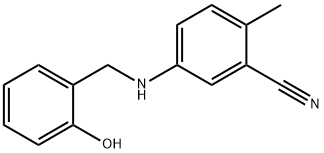 5-[(2-HYDROXYBENZYL)AMINO]-2-METHYLBENZENECARBONITRILE 结构式