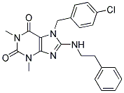 7-(4-CHLOROBENZYL)-1,3-DIMETHYL-8-(PHENETHYLAMINO)-1H-PURINE-2,6(3H,7H)-DIONE 结构式