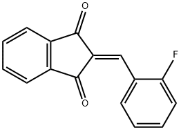 2-(2-氟苄亚基)-1H-茚-1,3(2H)-二酮 结构式