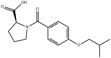 (4-异丁氧基苯甲酰基)脯氨酸 结构式