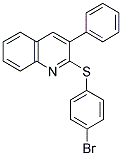 2-[(4-BROMOPHENYL)SULFANYL]-3-PHENYLQUINOLINE 结构式