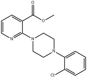 METHYL 2-[4-(2-CHLOROPHENYL)PIPERAZINO]NICOTINATE 结构式