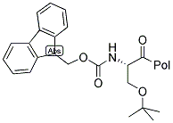 FMOC-SER(TBU)-WANG RESIN 结构式