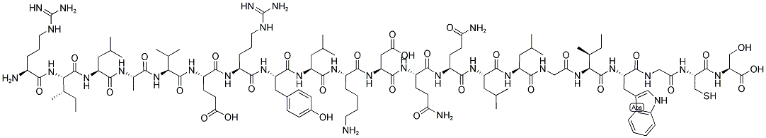 ARG-ILE-LEU-ALA-VAL-GLU-ARG-TYR-LEU-LYS-ASP-GLN-GLN-LEU-LEU-GLY-ILE-TRP-GLY-CYS-SER 结构式