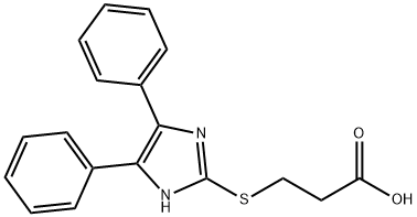 3-[(4,5-DIPHENYL-1H-IMIDAZOL-2-YL)THIO]PROPANOIC ACID 结构式