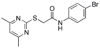 N-(4-BROMOPHENYL)-2-[(4,6-DIMETHYLPYRIMIDIN-2-YL)THIO]ACETAMIDE 结构式