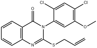 2-(ALLYLSULFANYL)-3-(2,4-DICHLORO-5-METHOXYPHENYL)-4(3H)-QUINAZOLINONE 结构式